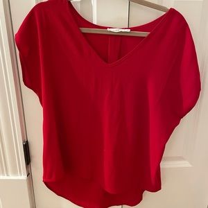 Lush red short sleeve blouse - size s